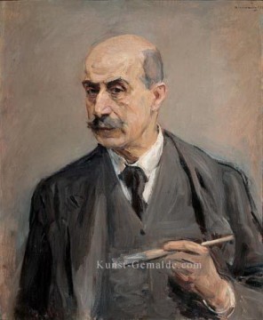  1913 - Selbstporträt mit Pinsel 1913 Max Liebermann deutscher Impressionismus